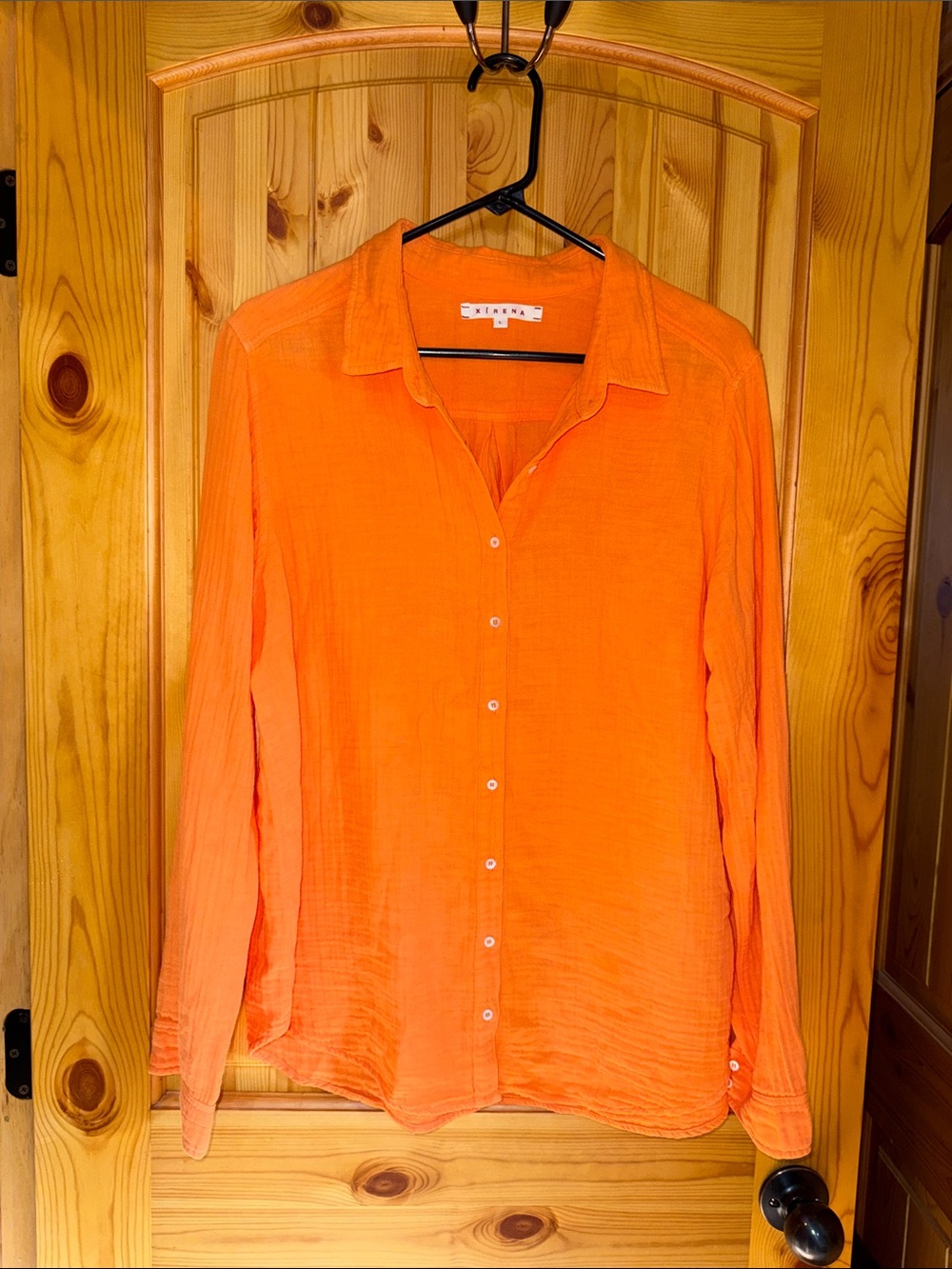 Xirena Scout Shirt-size large-orange